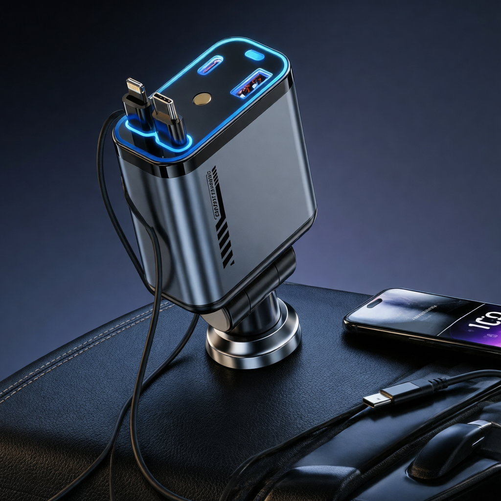 4-in-1 Fast Car Charger 120W