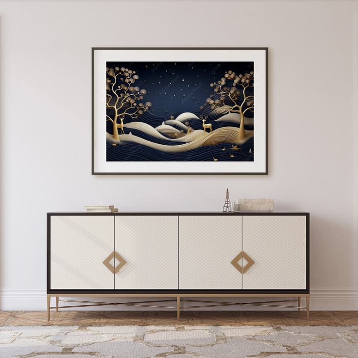 Golden Deer in Moonlight : Arts for Living and Workspace