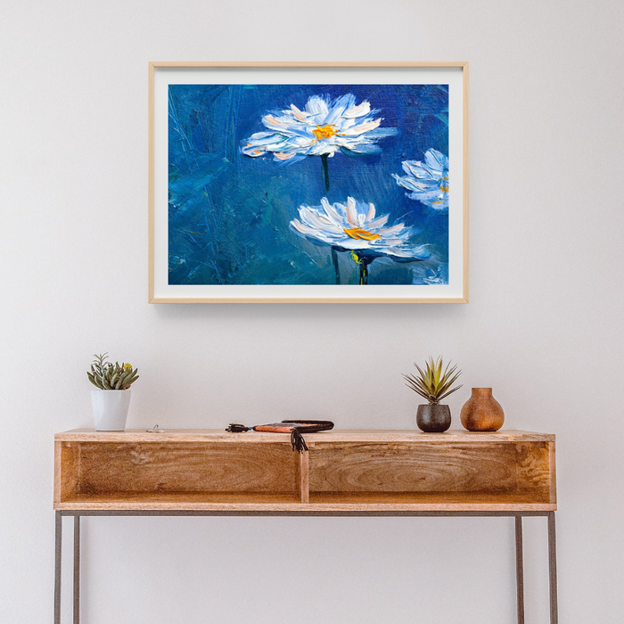 Daisies on Blue : Arts for Living and Workspace