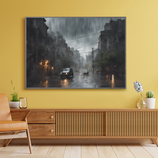 Cityscape in the Rain : Arts for Living and Workspace