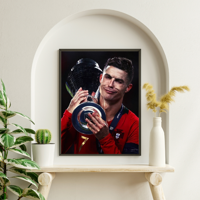 Cristiano Ronaldo Win Frame For Home and Workplace